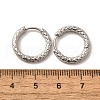 Non-Tarnish 304 Stainless Steel Grooved Hoop Earrings X-EJEW-M218-01B-P-3