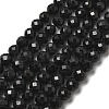 Natural Black Tourmaline Beads Strands G-G927-46-3