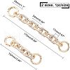 CHGCRAFT 2Pcs 2 Style Zinc Alloy Purse Extender Chains FIND-CA0003-17-2