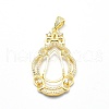 925 Sterling Silver Pendant Cabochon Open Back Settings STER-P044-02G-1