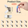 BENECREAT 12Pcs Stainless Steel Mini Spring Bead Clamps for Beading Jewelry Making TOOL-BC0002-50-2