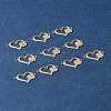 10Pcs Alloy Crystal Rhinestone Links/Connectors ALRI-FS0001-03G-9