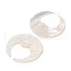 Natural White Shell Carved Cabochons SSHEL-C012-11-2
