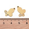 Ion Plating(IP) 304 Stainless Steel Rhinestone Pendants STAS-S140-29G-3
