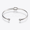 304 Stainless Steel Cuff Bangles BJEW-K197-47-4