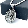 Greek Mythology Stainless Steel Jesus Pendant Men Necklaces IJ0536-3
