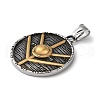 Ion Plating(IP) 304 Stainless Steel Pendants STAS-D014-04AG-2