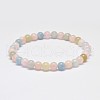 Natural Elastic Morganite Bracelets BJEW-D417-01C-1