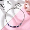 Natural Lapis Lazuli Beads Link Bracelets BJEW-JB11835-03-1