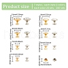 Fingerinspire 280 Sets 14 Style Iron & Brass Double Cap Rivets KK-FG0001-11-2