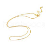 Brass Cable Chain Necklaces Making MAK-P011-01G-2