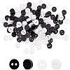 Fingerinspire 800Pcs 2 Colors Multi Colour DIY Handcraft Buttons For Dolls Clothes RESI-FG0001-01-1