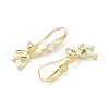 Bear Rack Plating Brass Cubic Zirconia Dangle Earrings for Women EJEW-K245-24G-2
