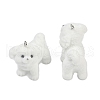 Flocky Resin Pendants FIND-A052-07I-2