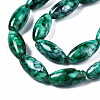 Baking Painted Glass Beads Strands DGLA-S115-22x10mm-S59-3