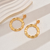 Exaggerated Textured Ring Alloy Dangle Stud Earrings MG7106-5