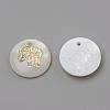 Freshwater Shell Pendants SHEL-Q010-012G-2
