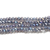 Transparent Baking Painted Glass Beads Strands DGLA-F002-02A-01-1