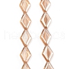 Electroplate Glass Beads Strands EGLA-B010-01A-PL01-1