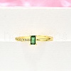 Brass Micro Pave Cubic Zirconia Cuff Rings for Women RJEW-H247-19G-01-3