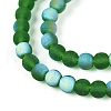 Frosted Transparent Glass Beads Strands GLAA-T032-T4mm-MBB22-3