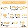 20Pcs 10 Styles 201 & 304 Stainless Steel Connector Charams STAS-SZ0002-47G-7
