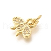 Brass Micro Pave Clear Cubic Zirconia Pendants KK-L225-039G-2