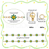 ARRICRAFT DIY Flower Brass Enamel Link Chains Bracelets/Necklaces Making Finding Kits DIY-AR0004-11-2