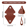 Gorgecraft 7Pcs 7 Colors Triangle Imitation Leather Data Cable Organizer AJEW-GF0006-42-2