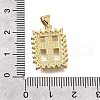 Brass Micro Pave Cubic Zirconia Shell Pendants KK-D328-14G-3