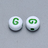 Craft Acrylic Horizontal Hole Letter Beads SACR-S201-11G-2