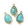 Dyed Natural Turquoise Faceted Pendants G-M431-15G-06-1-1