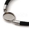 Milan Cord & 304 Stainless Steel Bracelets Making MAK-H004-02F-P01-2
