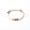 Handmade Polymer Clay Heishi Beads Stretch Bracelets BJEW-JB0001-CPQ-6