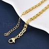 Brass Link Chain Necklaces for Women NJEW-K282-01G-3