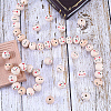 Gorgecraft 100Pcs 5 Styles Printed Wood European Beads WOOD-GF0002-23-4