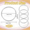 SOFPLATE Iron Open Jump Rings FIND-SP0002-63F-2