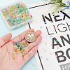 HOBBIESAY 5 Bags Transparent Frosted Glass Beads GLAA-HY0001-36B-3