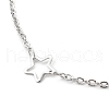 Tarnish Resistant 304 Stainless Steel Cable Chain Anklets AJEW-H104-06P-3
