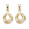 Brass Pendants with Cubic Zirconia KK-D536-13G-1