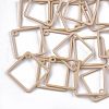 Spray Painted Alloy Open Back Bezel Pendants PALLOY-S131-05C-1