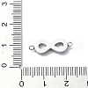 304 Stainless Steel Crystal Rhinestone Connector Charms STAS-Z065-01P-3