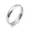 Ion Plating(IP) 304 Stainless Steel Simple Plain Band Finger Ring for Women RJEW-B036-09-3