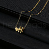 Alloy Letter Heart Pendant Necklaces for Women WGBB55E-04-1