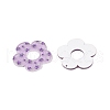 Flower Theme Printed Acrylic Pendants OACR-T028-06C-1