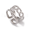Non-Tarnish 304 Stainless Steel Cuff Rings RJEW-G285-83P-1