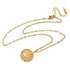 304 Stainless Steel Zodiac Sun Pendant Necklaces for Women NJEW-B130-02G-2