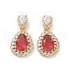 Brass Micro Pave Cubic Zirconia Pendants ZIRC-F134-19G-01-2