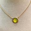 Brass Yellow Resin Sport Ball Pendant Necklaces for Women FS-WGDA3A1-04-1