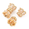 925 Sterling Silver Micro Pave Clear Cubic Zirconia Screw Clasps STER-U001-02G-2